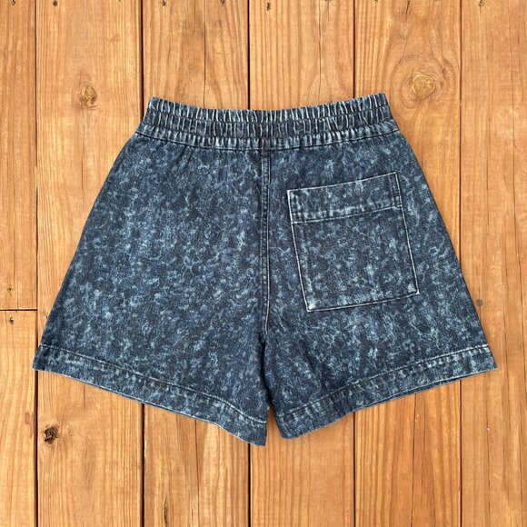 [SOLD on eBay] Everlane Dark Acid Wash Denim Shorts Organic Cotton Elastic Waist - Picture 7 of 7
